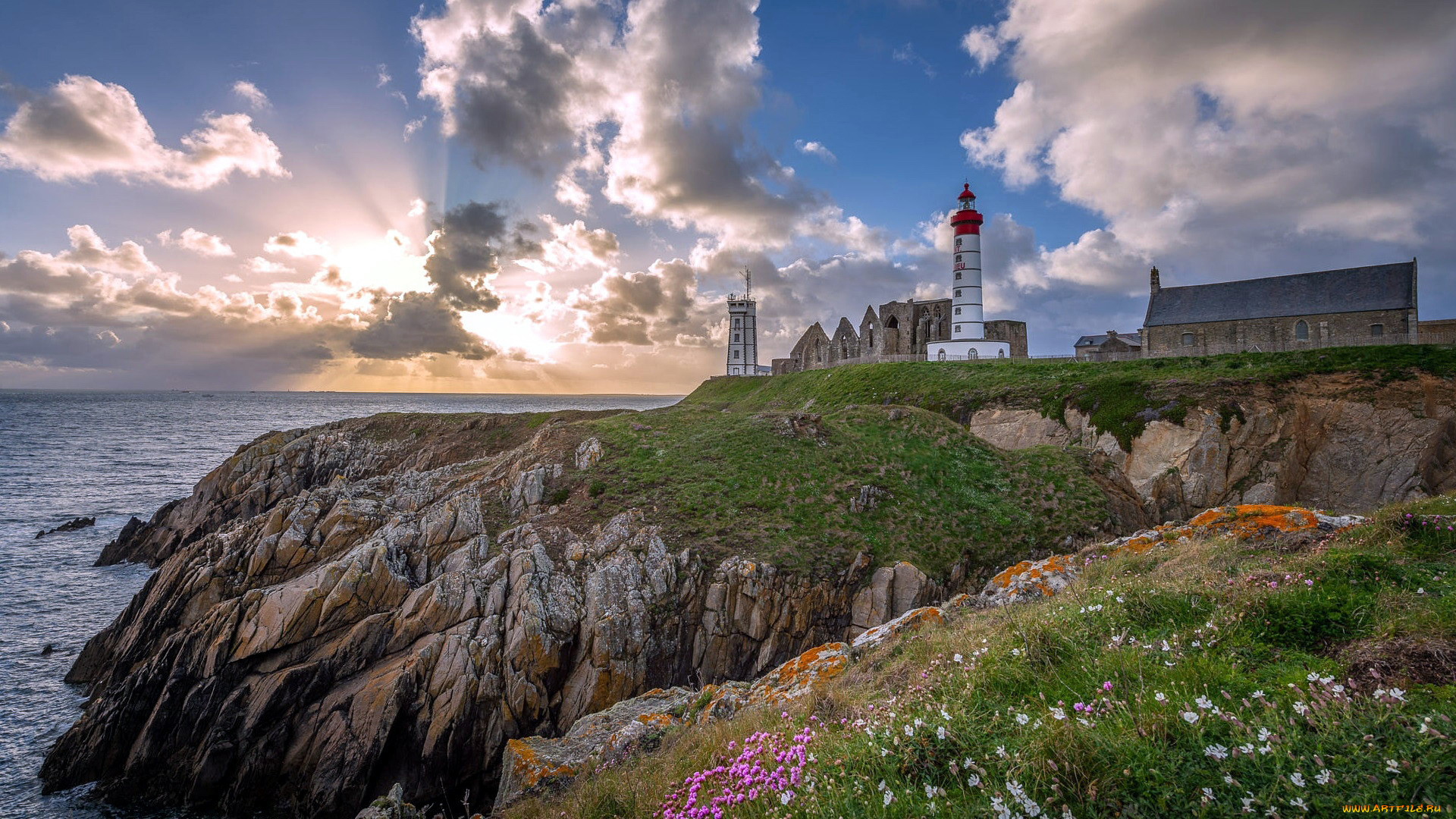 saint mathieu lighthouse, plougonvelin, france, , , saint, mathieu, lighthouse